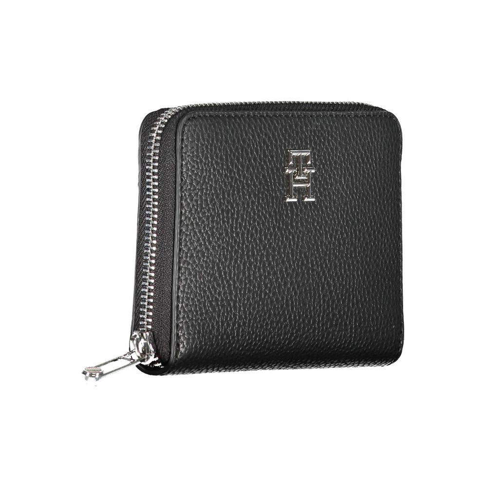 Tommy Hilfiger Black Polyurethane Women Wallet - ClickThatClicks 