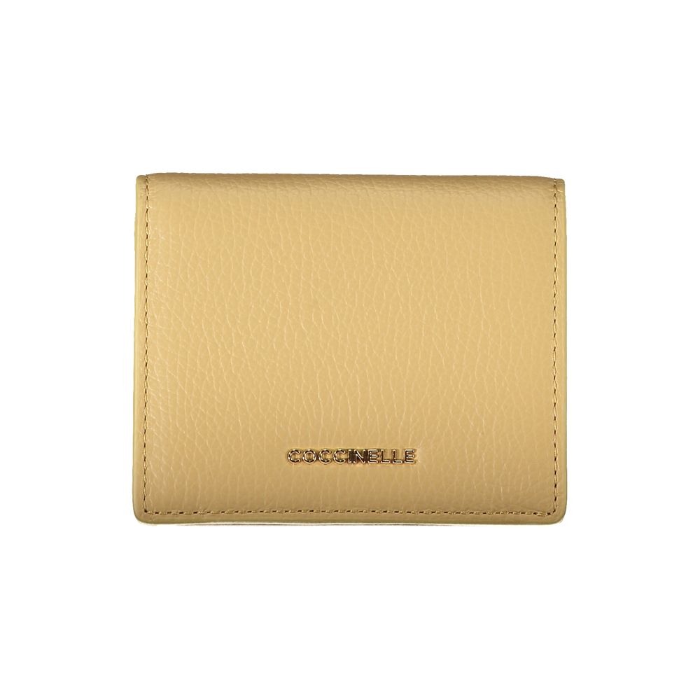 Coccinelle Beige Leather Women Wallet - ClickThatClicks 