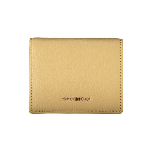 Coccinelle Beige Leather Women Wallet - ClickThatClicks 
