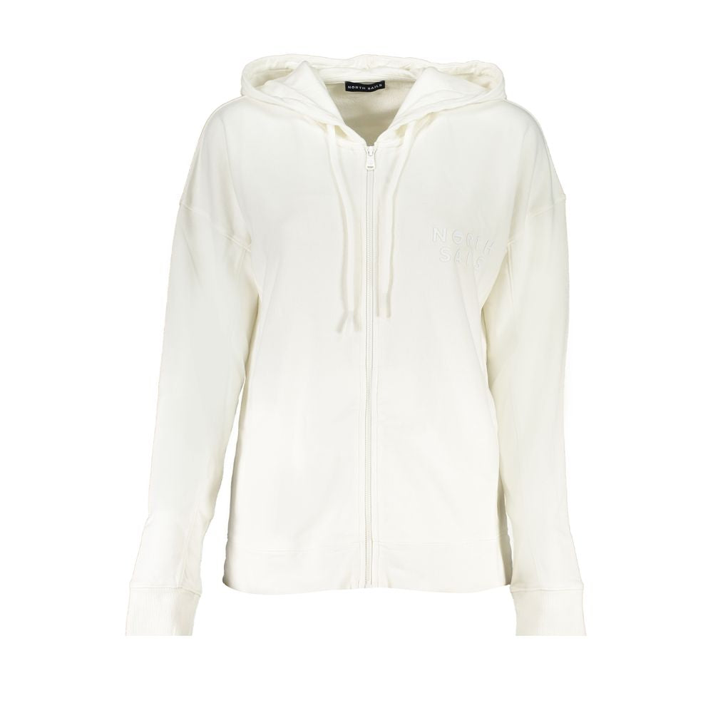 North Sails White Cotton Women's Hoodie - ClickThatClicks 