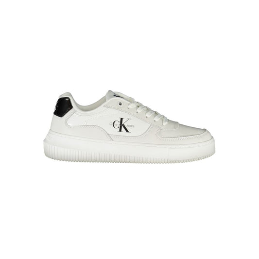 Calvin Klein White Leather Women Sneaker - ClickThatClicks 