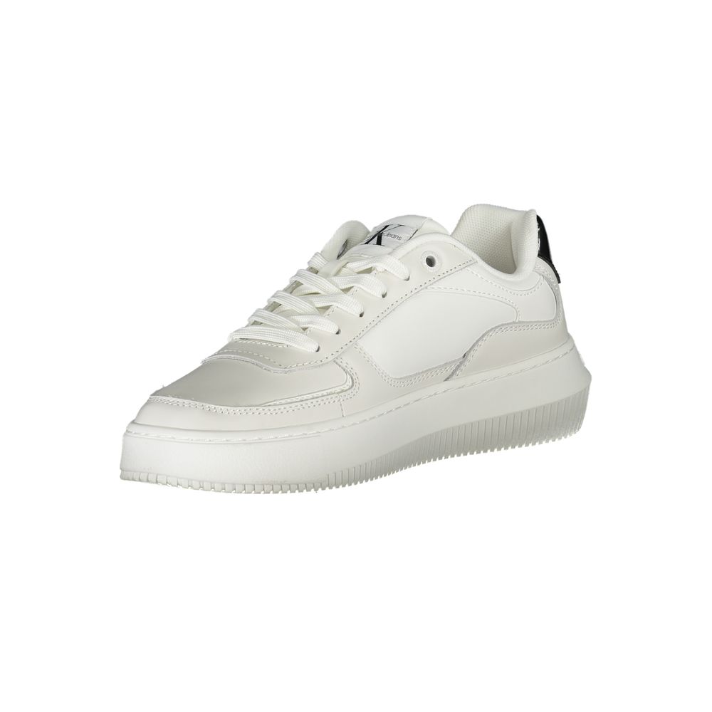Calvin Klein White Leather Women Sneaker - ClickThatClicks 