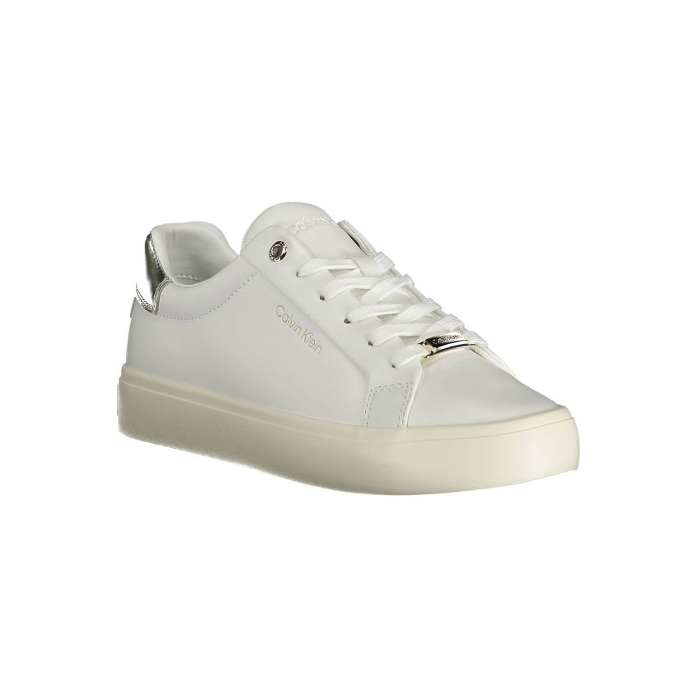 Calvin Klein Bianco Pelle Women Sneaker - ClickThatClicks 