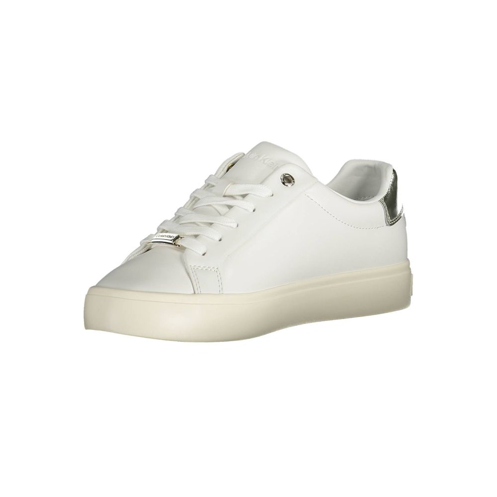 Calvin Klein Bianco Pelle Women Sneaker - ClickThatClicks 