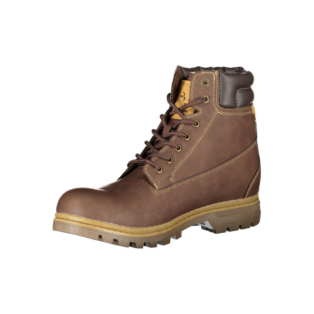 Carrera Marrone Poliestere Men Ankle Boot - ClickThatClicks 
