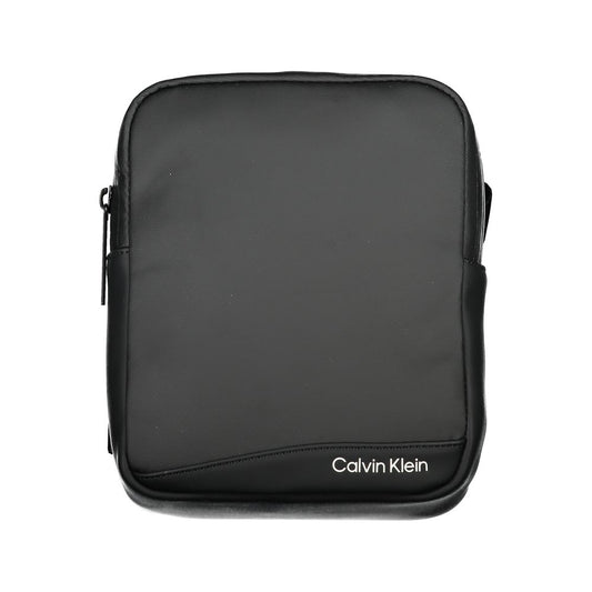 Calvin Klein Sleek Black Recycled Polyester Shoulder Bag - ClickThatClicks 