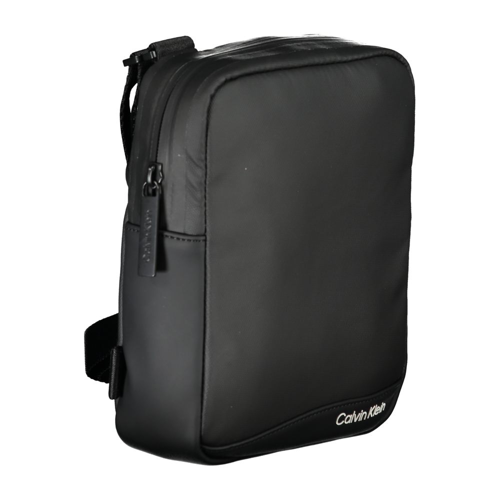 Calvin Klein Sleek Black Recycled Polyester Shoulder Bag - ClickThatClicks 