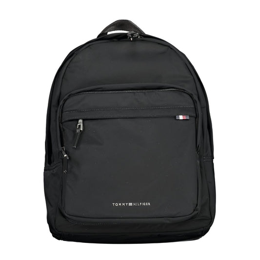 Tommy Hilfiger Black Polyester Men Backpack - ClickThatClicks 