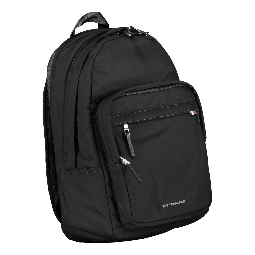 Tommy Hilfiger Black Polyester Men Backpack - ClickThatClicks 