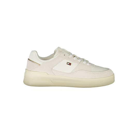 Tommy Hilfiger Bianco Polyurethane Women Sneaker - ClickThatClicks 