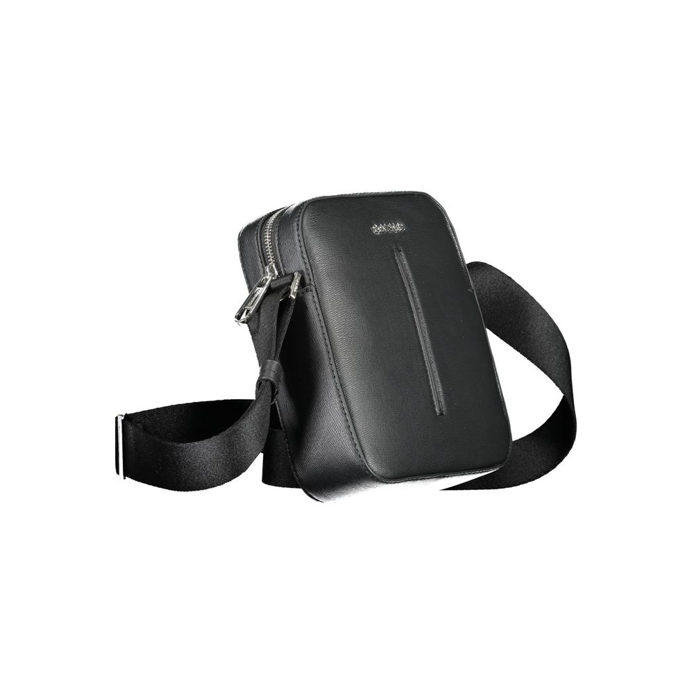 Calvin Klein Black Polyester Men's Shoulder Bag - ClickThatClicks 
