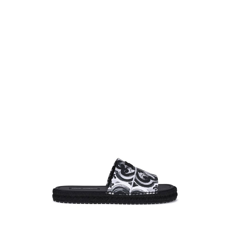 Dolce & Gabbana Black Cotton Espadrilles