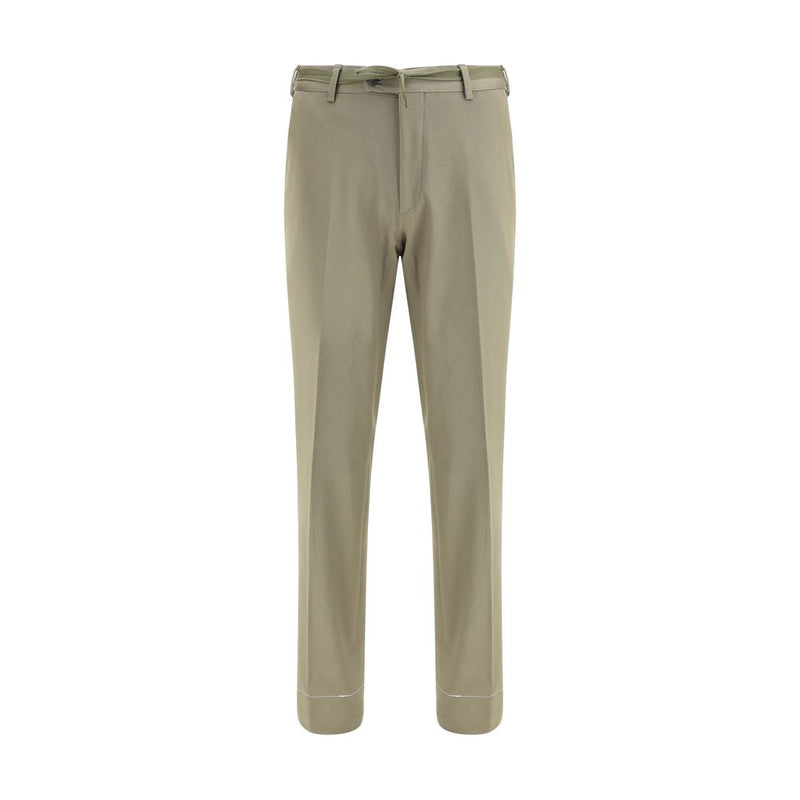 Brioni Green Cotton Chino Pants
