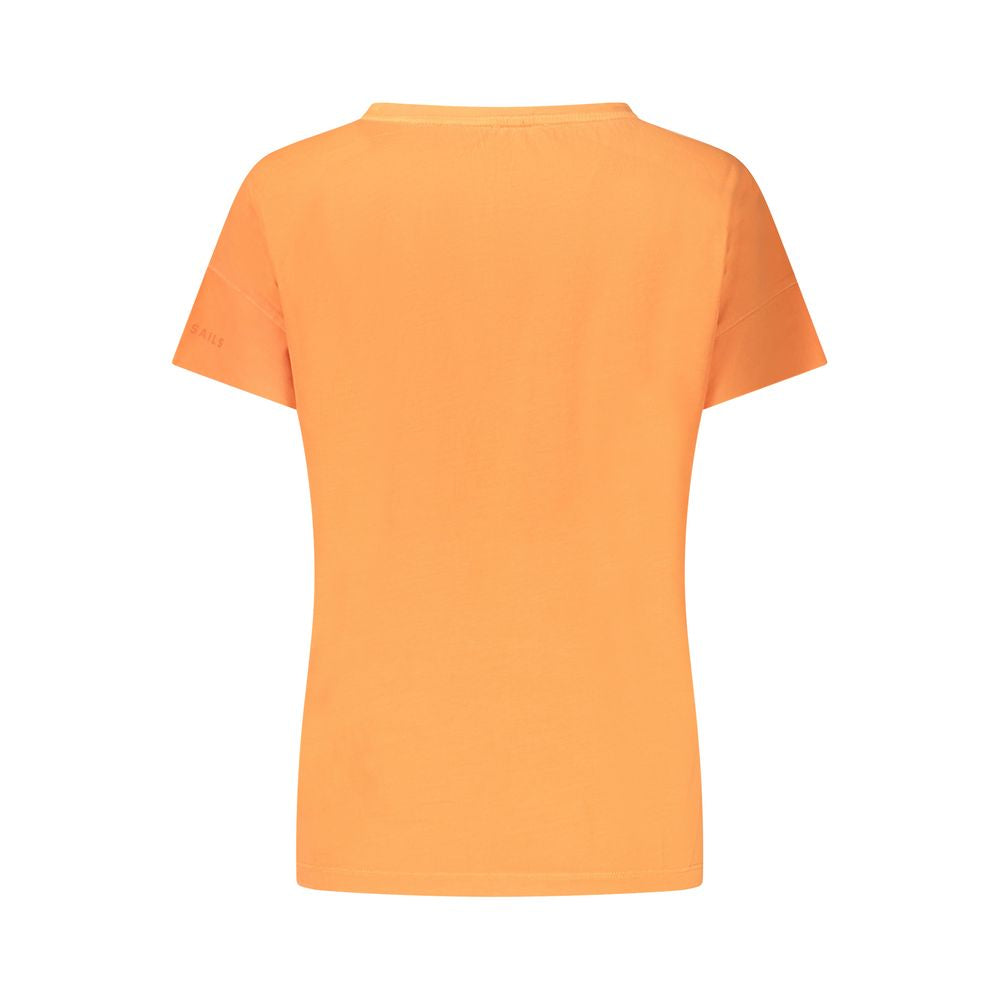 North Sails Arancione Cotton Women T-Shirt - ClickThatClicks 