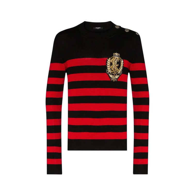 Balmain Black Wool Sweater