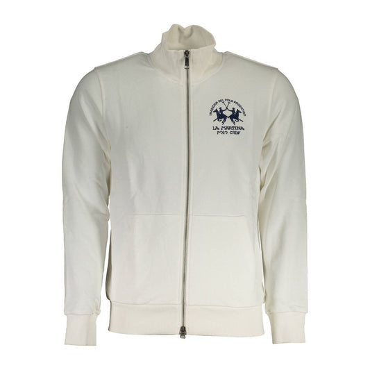 La Martina Bianco Cotton Mens Sweatshirt - ClickThatClicks 