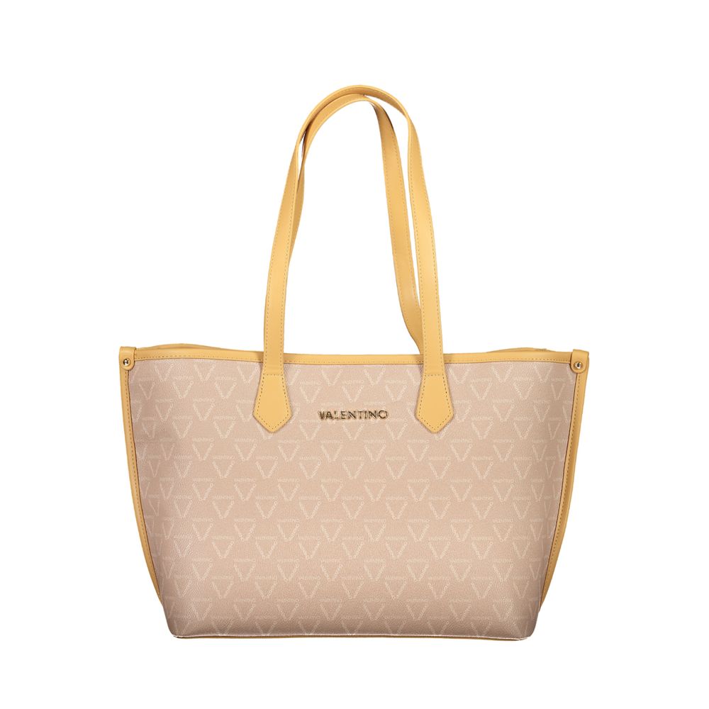 Mario Valentino Beige Polyurethane Women Shoulder Bag - ClickThatClicks 