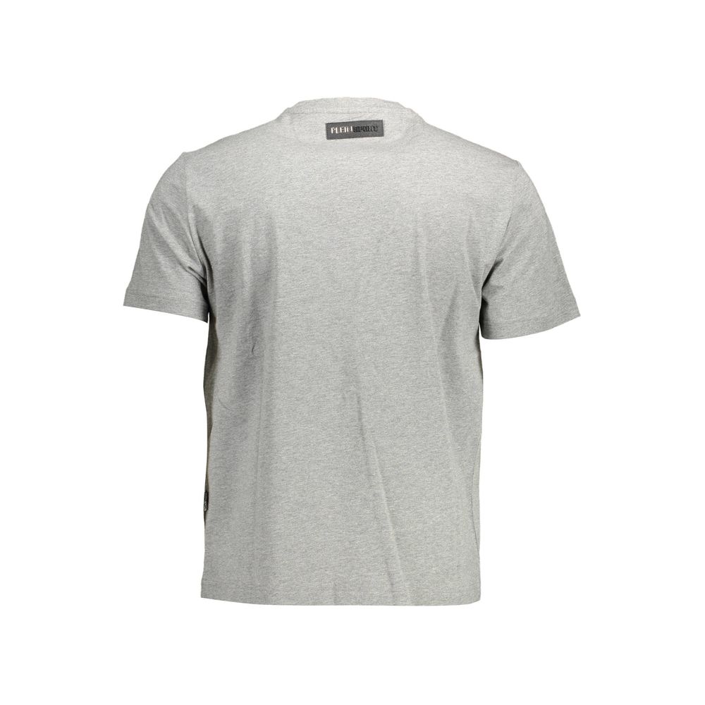 Plein Sport Gray Cotton Men T-Shirt - ClickThatClicks 