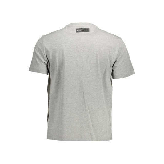 Plein Sport Gray Cotton Men T-Shirt - ClickThatClicks 