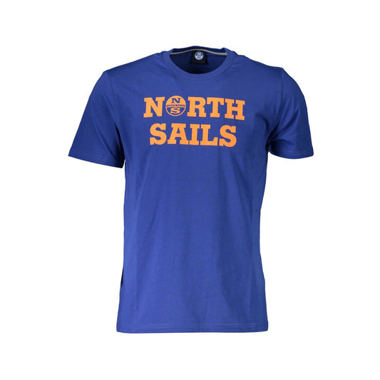 North Sails Blue Cotton Men T-Shirt - ClickThatClicks 
