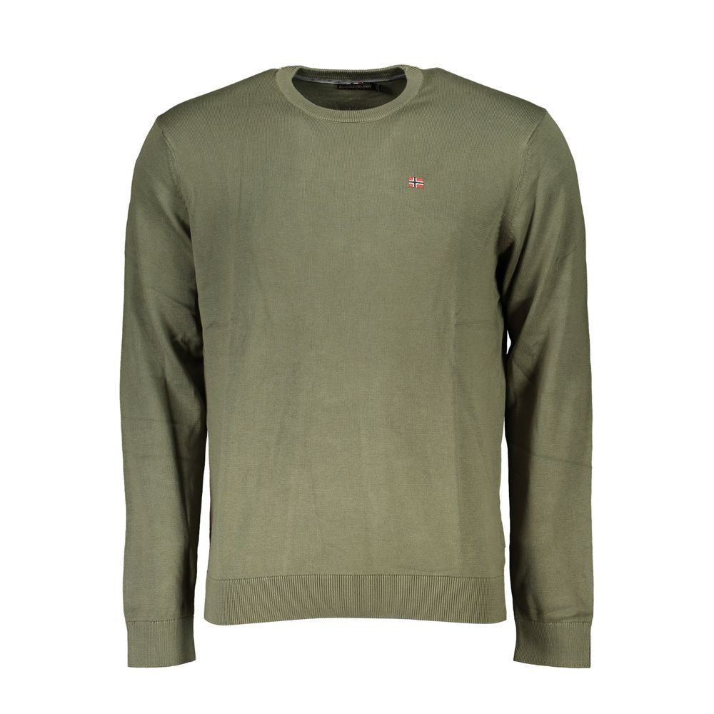 Napapijri Verde Cotton Men Sweater - ClickThatClicks 