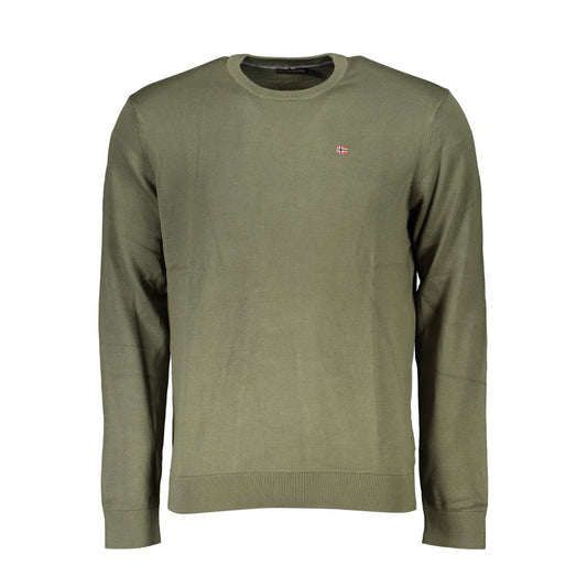 Napapijri Verde Cotton Men Sweater - ClickThatClicks 
