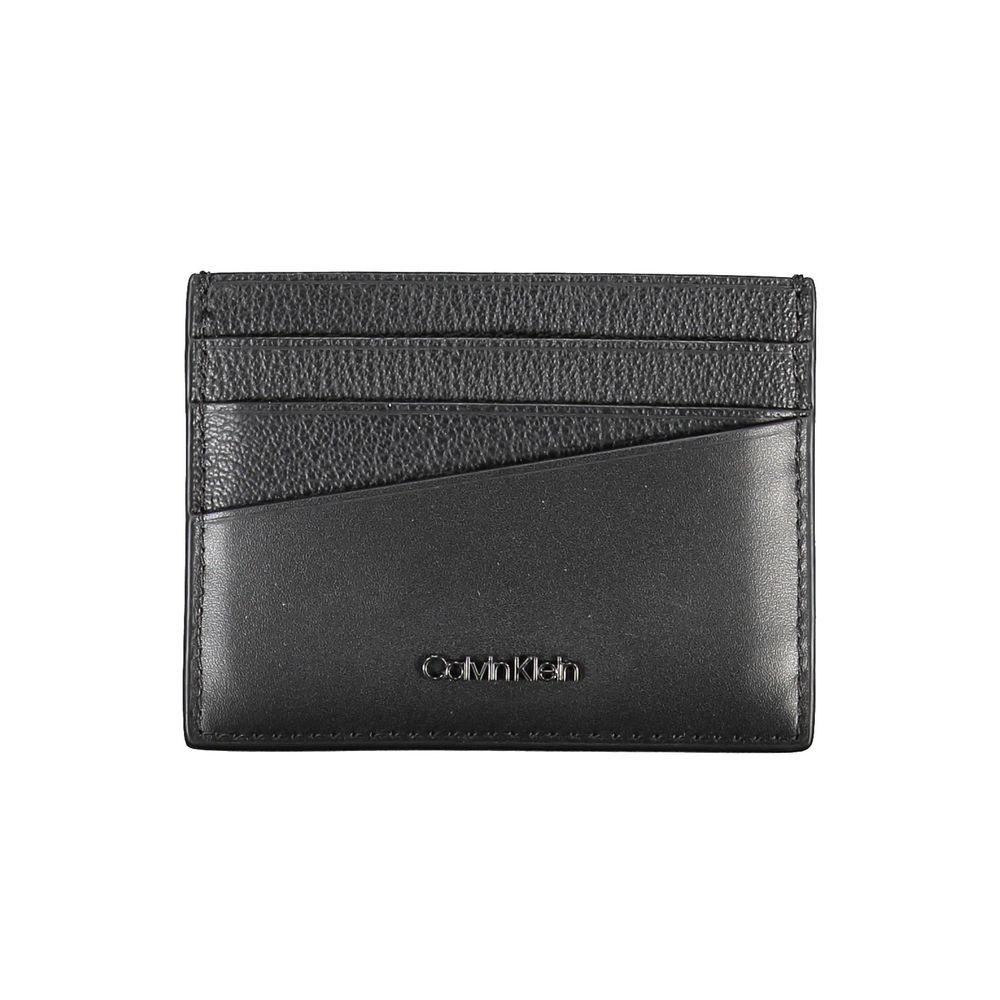 Calvin Klein Black Leather Mens Wallet Holder - ClickThatClicks 