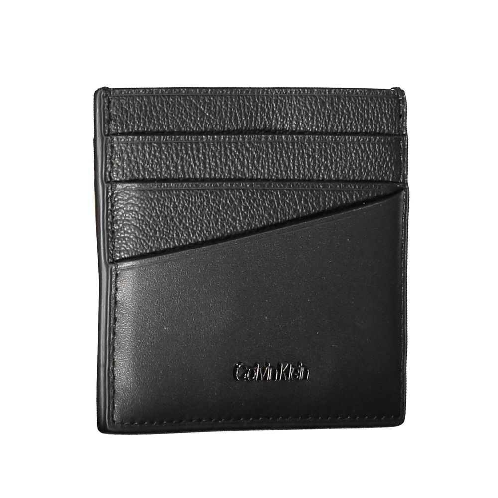 Calvin Klein Black Leather Mens Wallet Holder - ClickThatClicks 