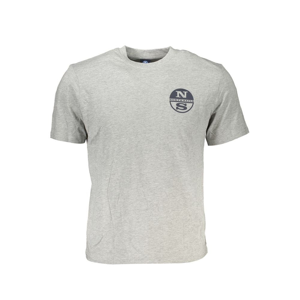 North Sails Gray Cotton Men T-Shirt - ClickThatClicks 