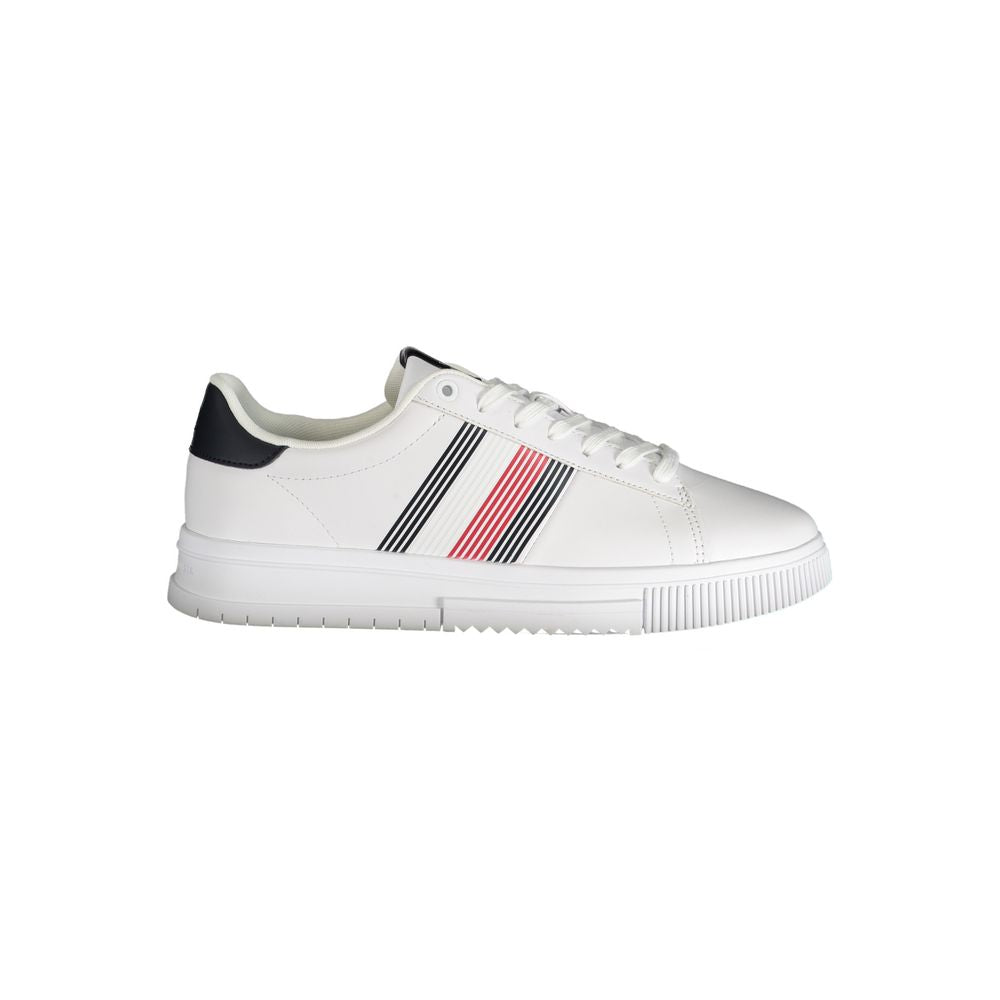 Tommy Hilfiger White Polyurethane Men Sneaker - ClickThatClicks 