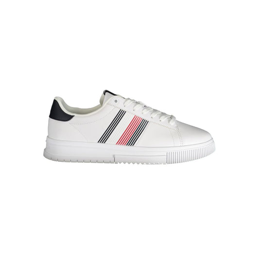 Tommy Hilfiger White Polyurethane Men Sneaker - ClickThatClicks 