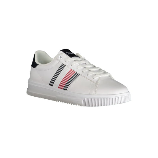 Tommy Hilfiger White Polyurethane Men Sneaker - ClickThatClicks 