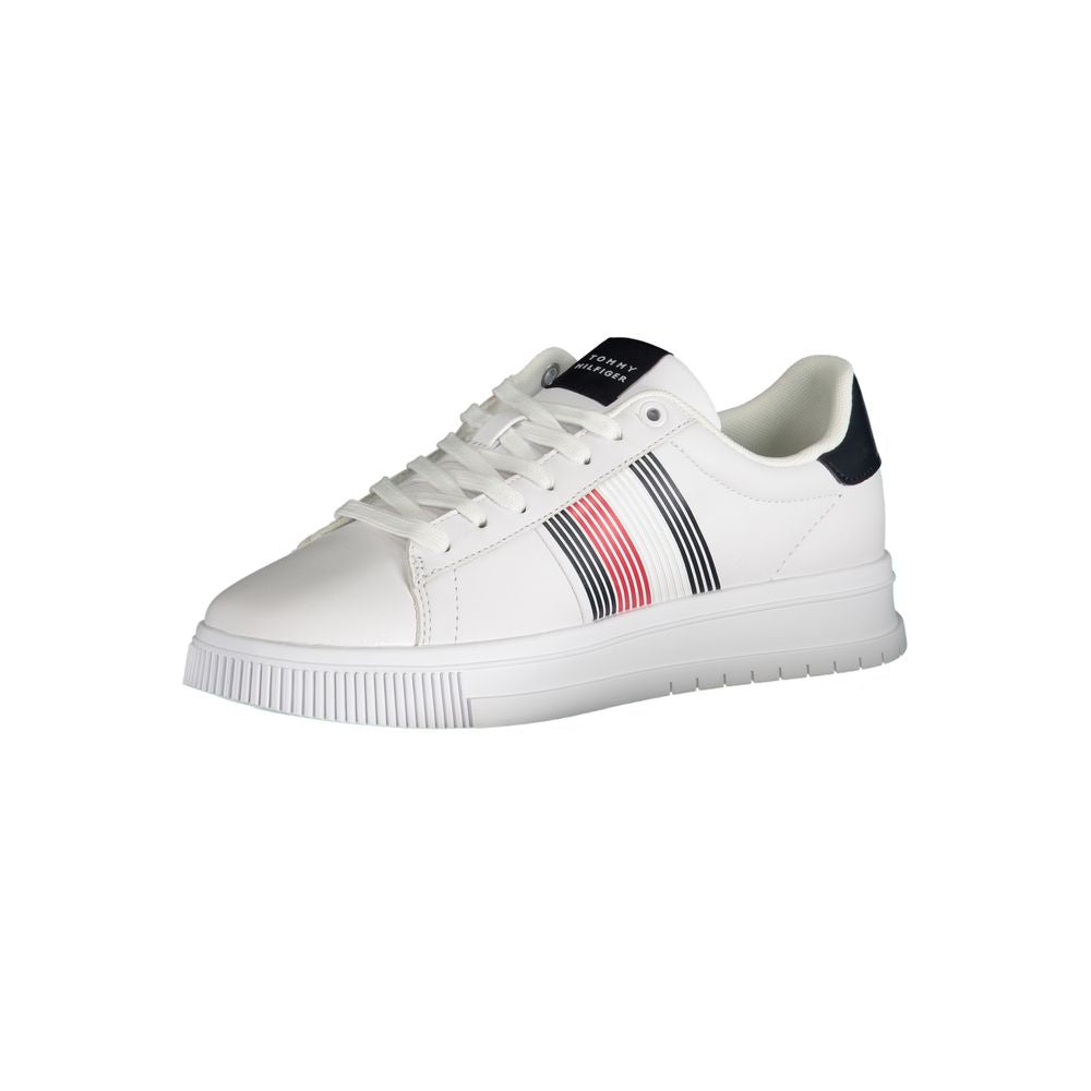 Tommy Hilfiger White Polyurethane Men Sneaker - ClickThatClicks 