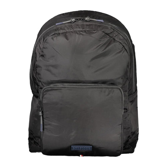 Tommy Hilfiger Black Polyurethane Men Backpack - ClickThatClicks 