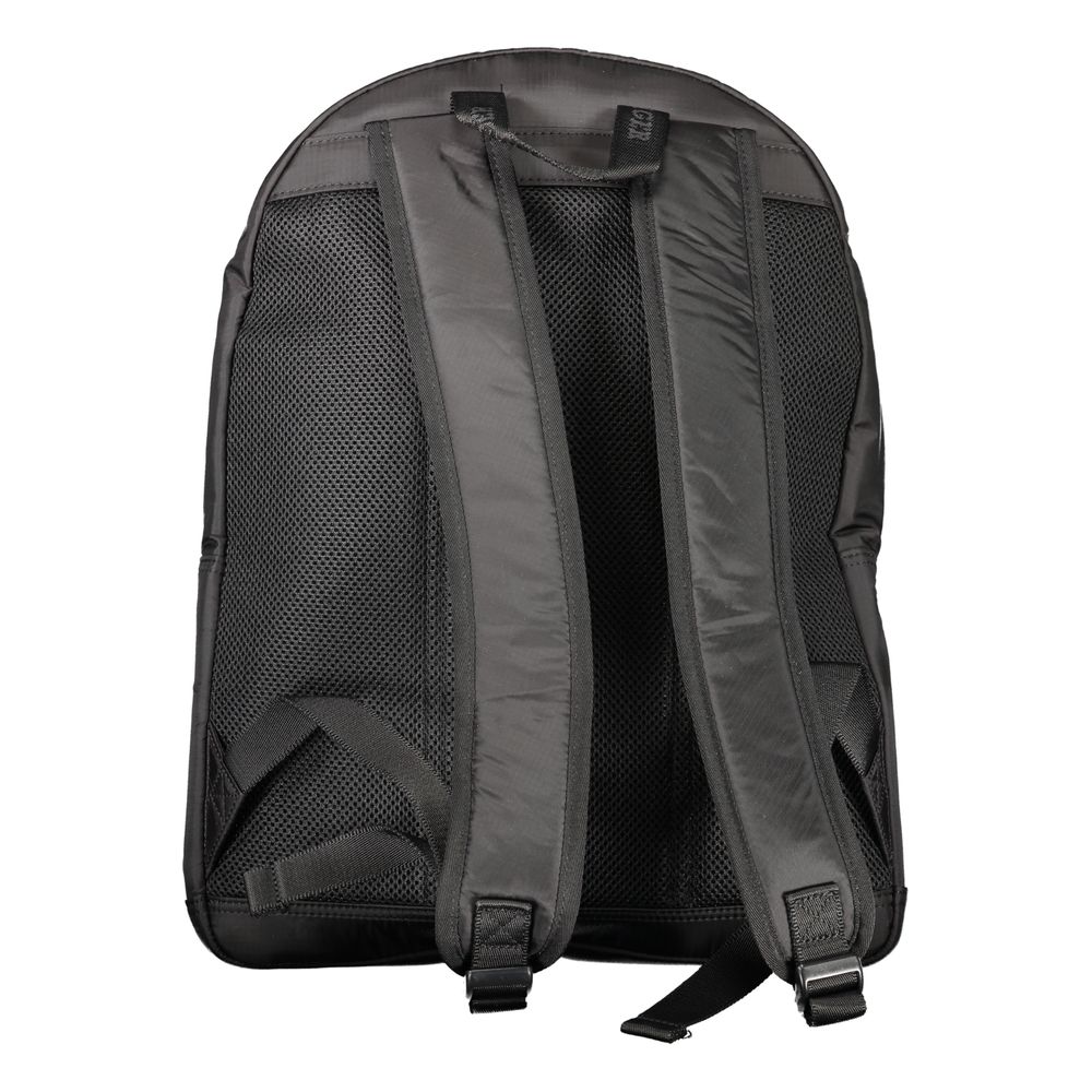 Tommy Hilfiger Black Polyurethane Men Backpack - ClickThatClicks 