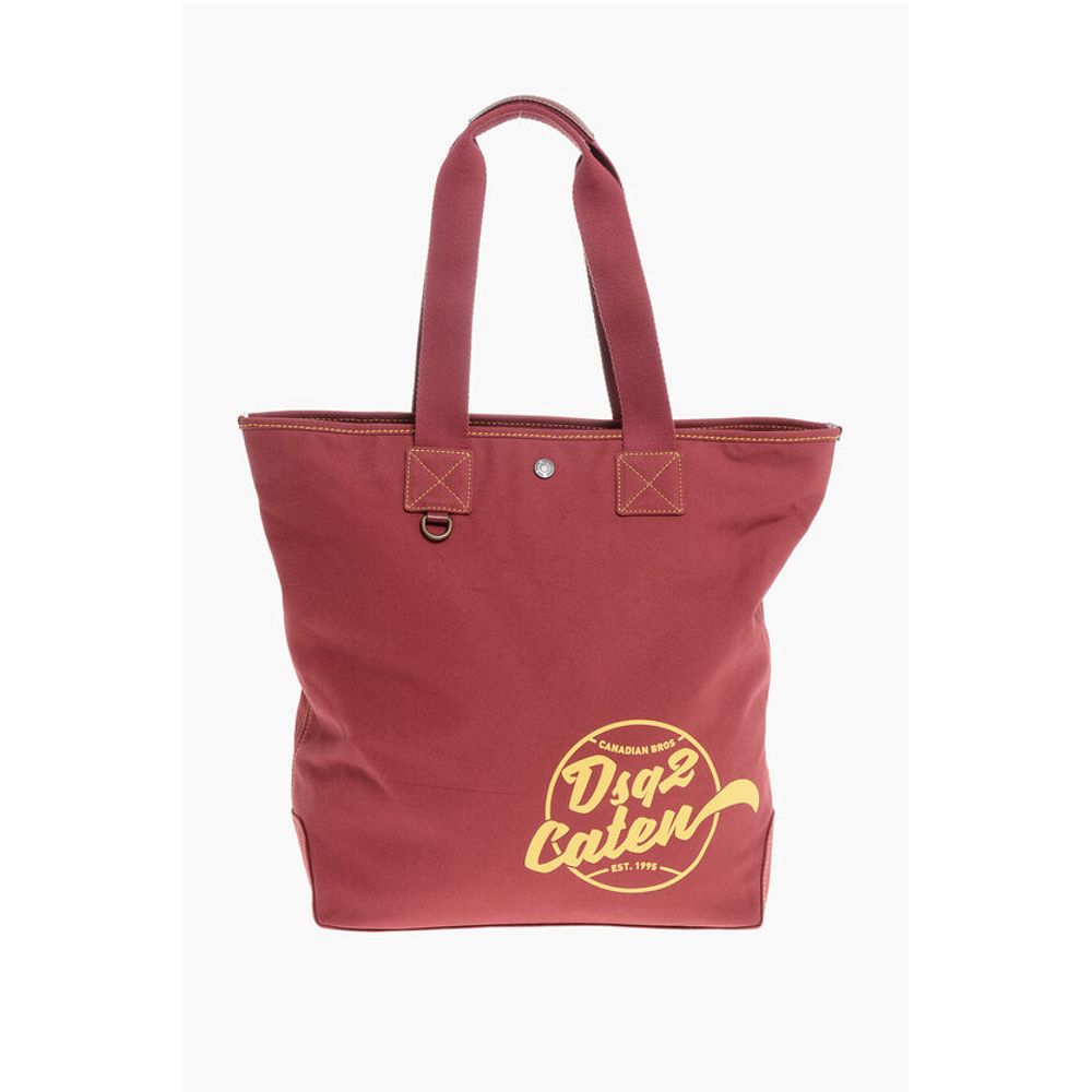 Dsquared² Canvas CATEN Tote Bag with Zipped Closure