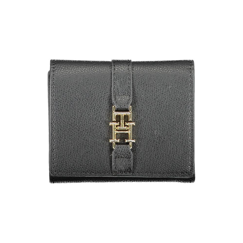 Tommy Hilfiger Black Polyurethane Women Wallet - ClickThatClicks 