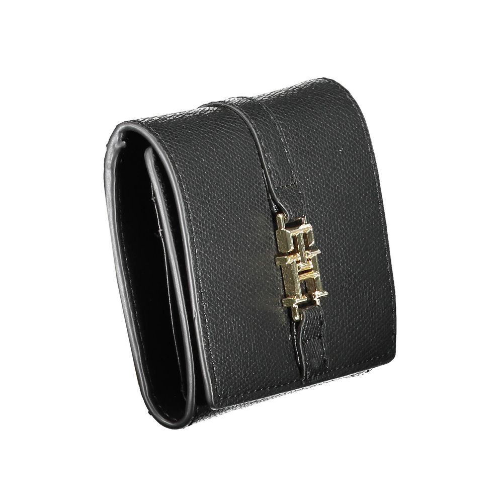 Tommy Hilfiger Black Polyurethane Women Wallet - ClickThatClicks 