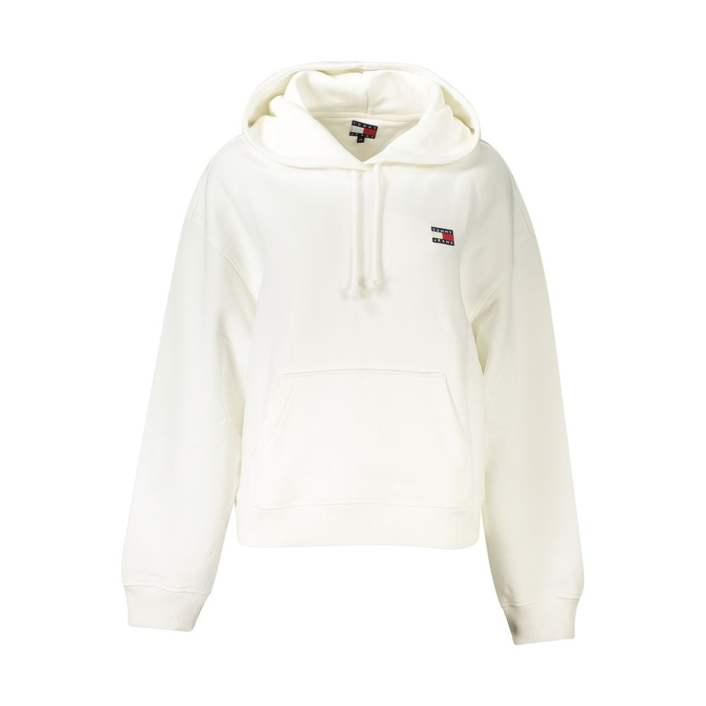 Tommy Hilfiger White Cotton Women Sweatshirt - ClickThatClicks 