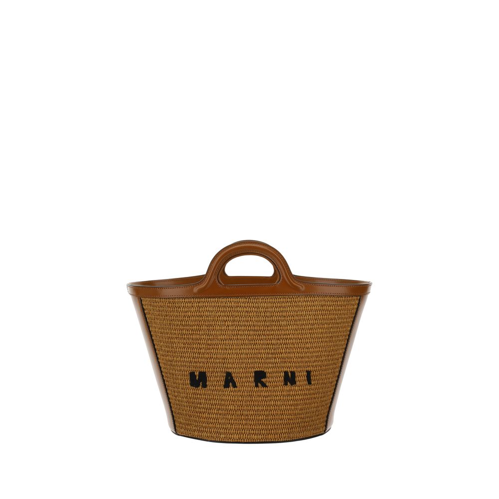 Marni Brown Cotton Shoulder Bag - ClickThatClicks 