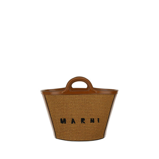 Marni Brown Cotton Shoulder Bag - ClickThatClicks 