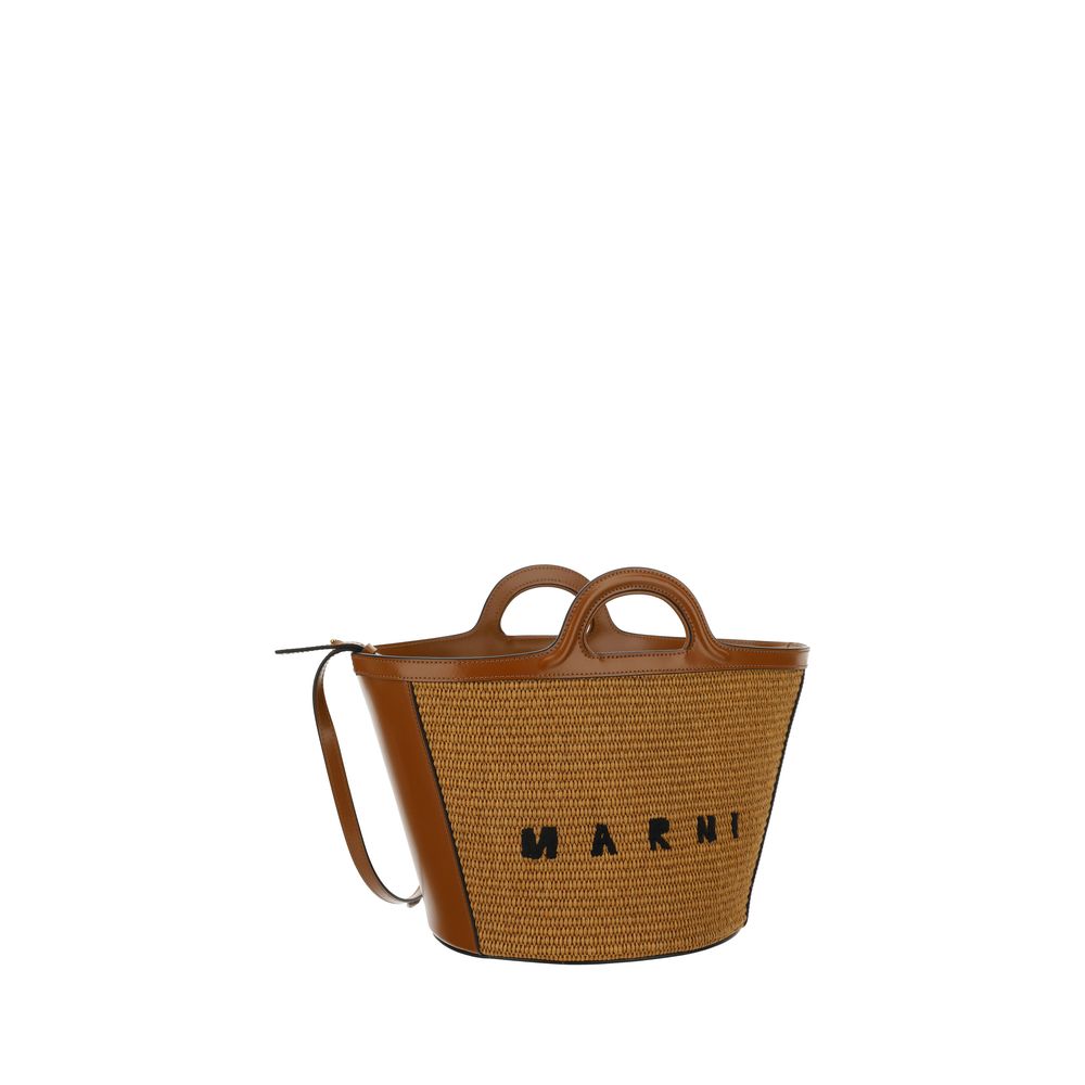 Marni Brown Cotton Shoulder Bag - ClickThatClicks 