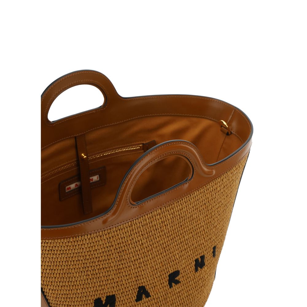 Marni Brown Cotton Shoulder Bag - ClickThatClicks 
