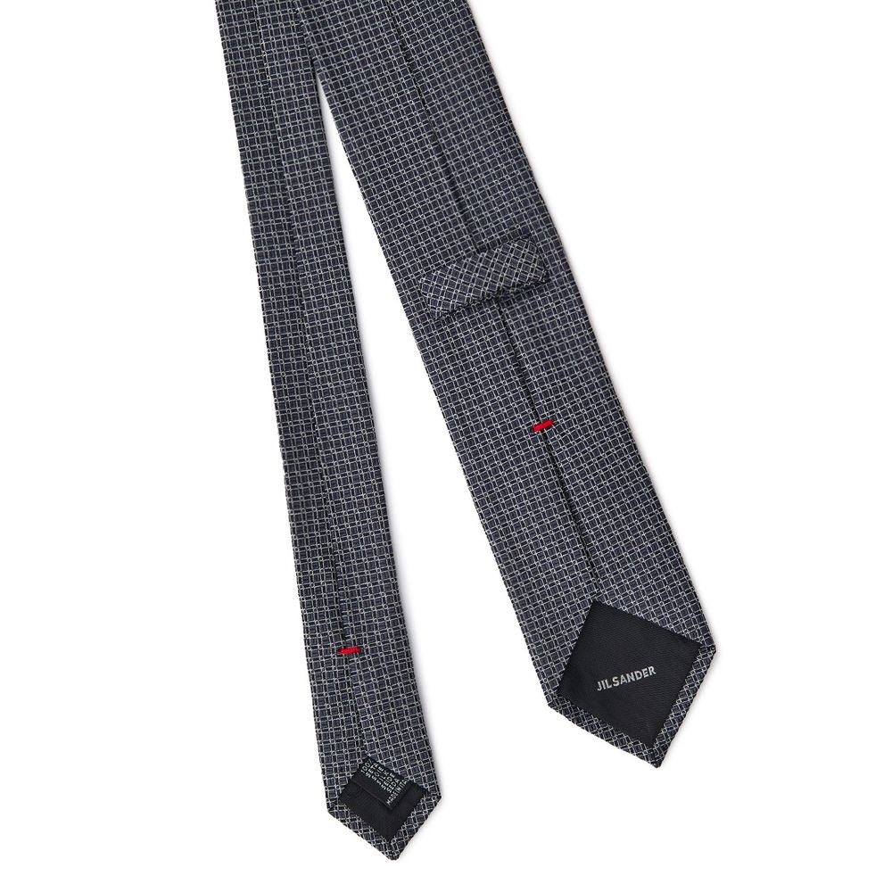 Jil Sander Gray Silk Tie - ClickThatClicks 