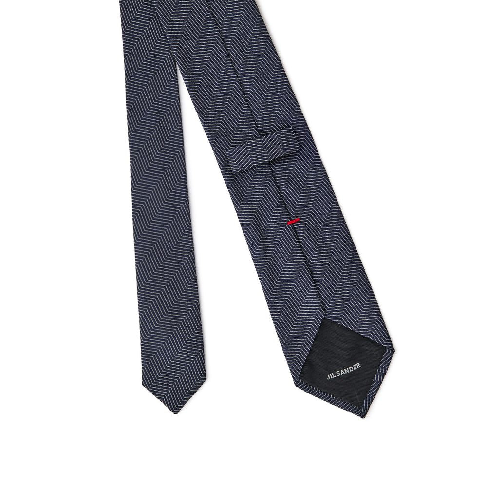 Jil Sander Blue Silk Tie - ClickThatClicks 