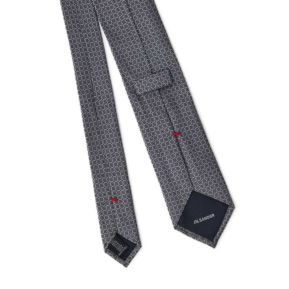 Jil Sander Gray Silk Tie - ClickThatClicks 