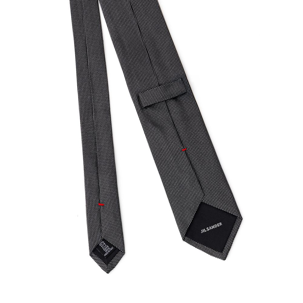 Jil Sander Gray Silk Tie - ClickThatClicks 