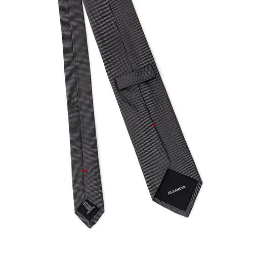 Jil Sander Gray Silk Tie - ClickThatClicks 