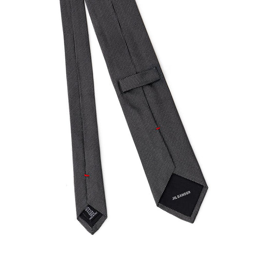Jil Sander Gray Silk Tie - ClickThatClicks 