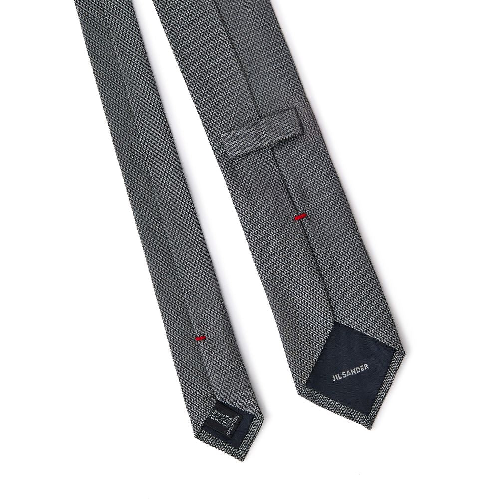 Jil Sander Gray Silk Tie - ClickThatClicks 